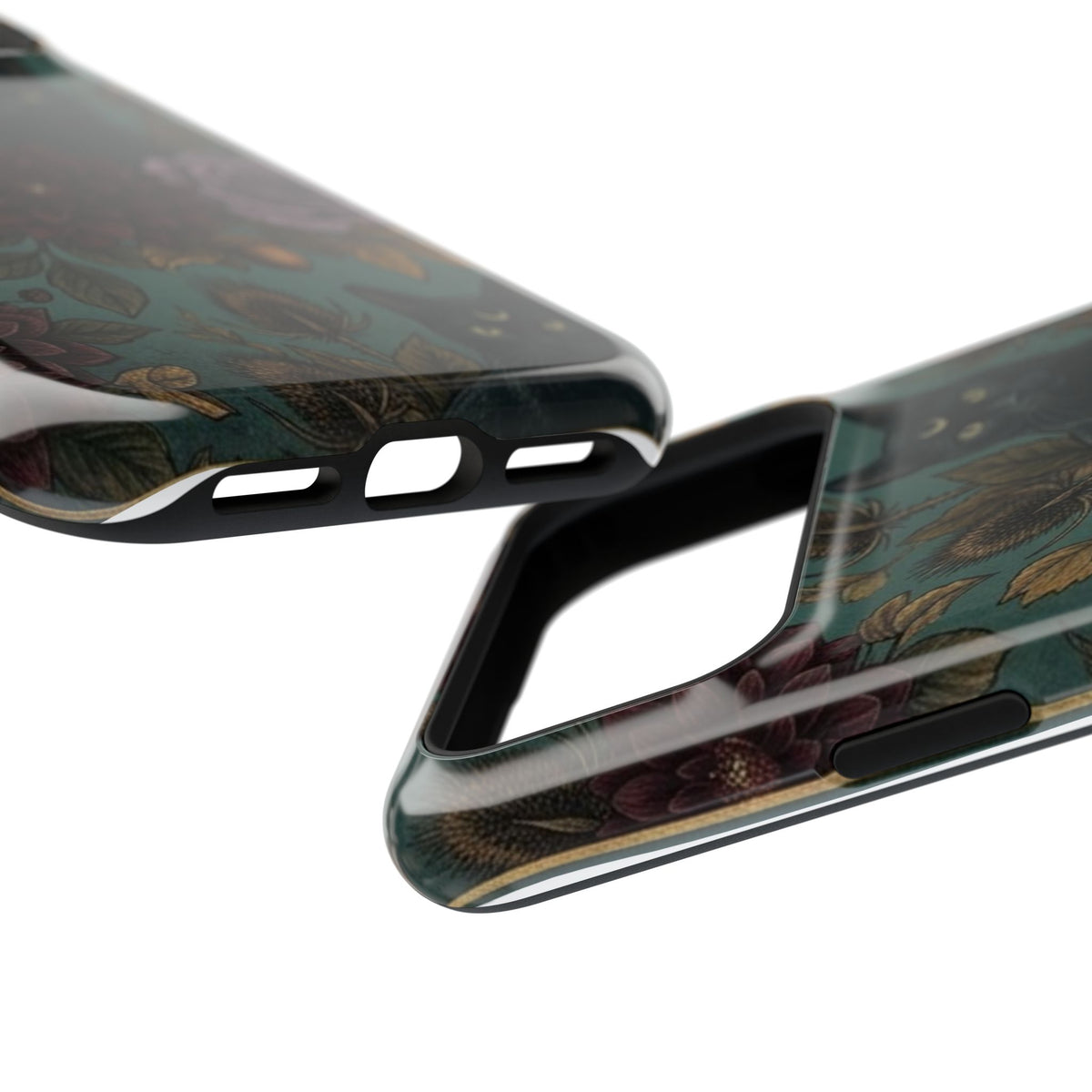 Botanical Black Cat - Impact Resistant Phone Case