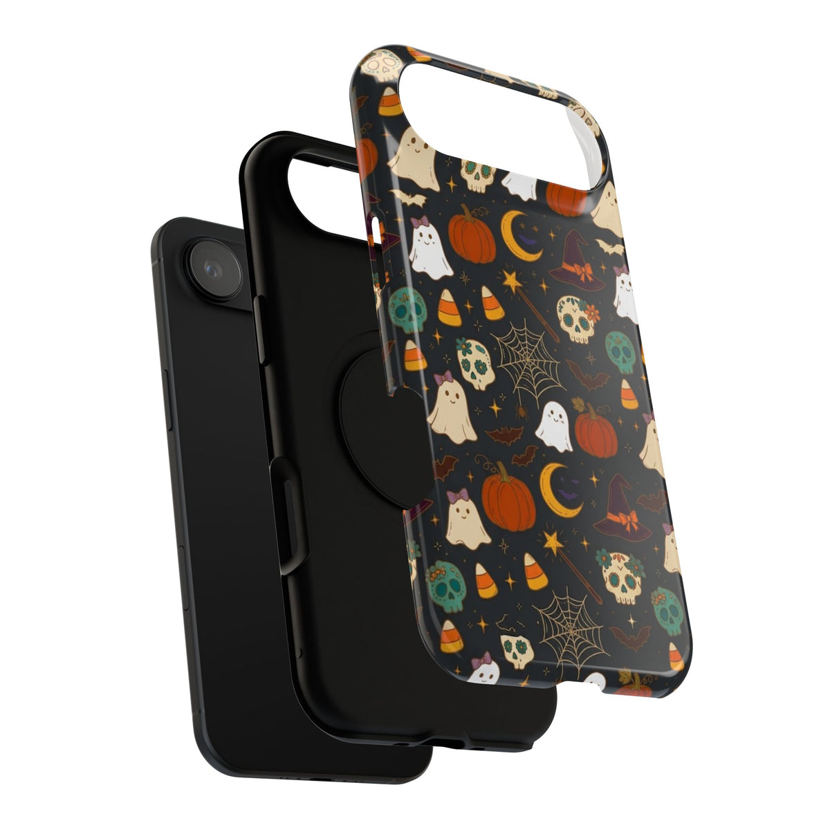 Ghosts, Pumpkins & Skulls Pattern - Impact Resistant Phone Case
