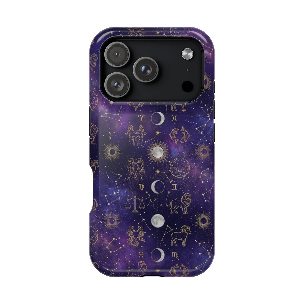 Zodiac Constellation & Moon Phases - Impact-Resistant Phone Case