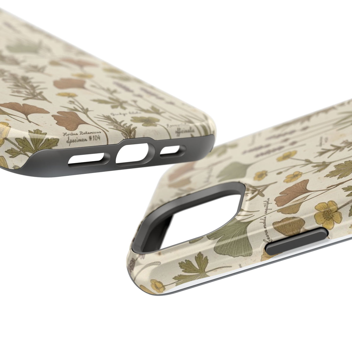 Vintage Herb Floral Pattern - Impact Resistant Phone Case