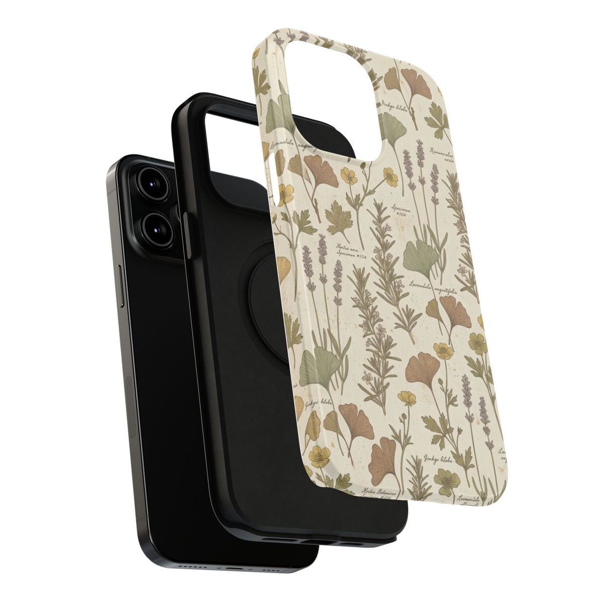 Vintage Herb Floral Pattern - Impact Resistant Phone Case