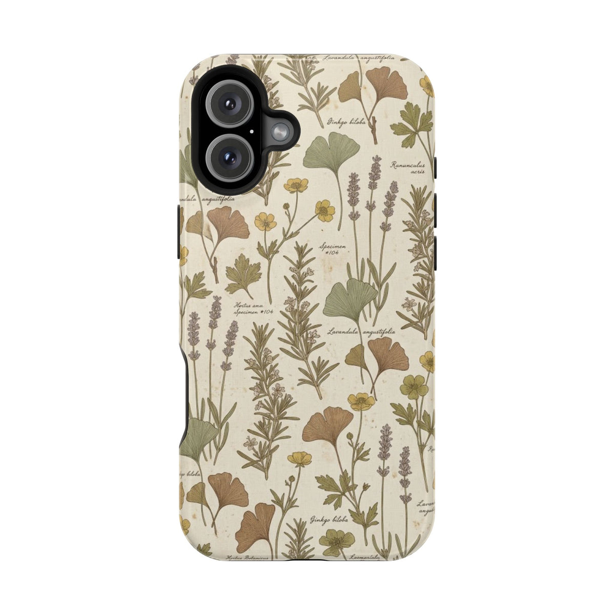 Vintage Herb Floral Pattern - Impact Resistant Phone Case