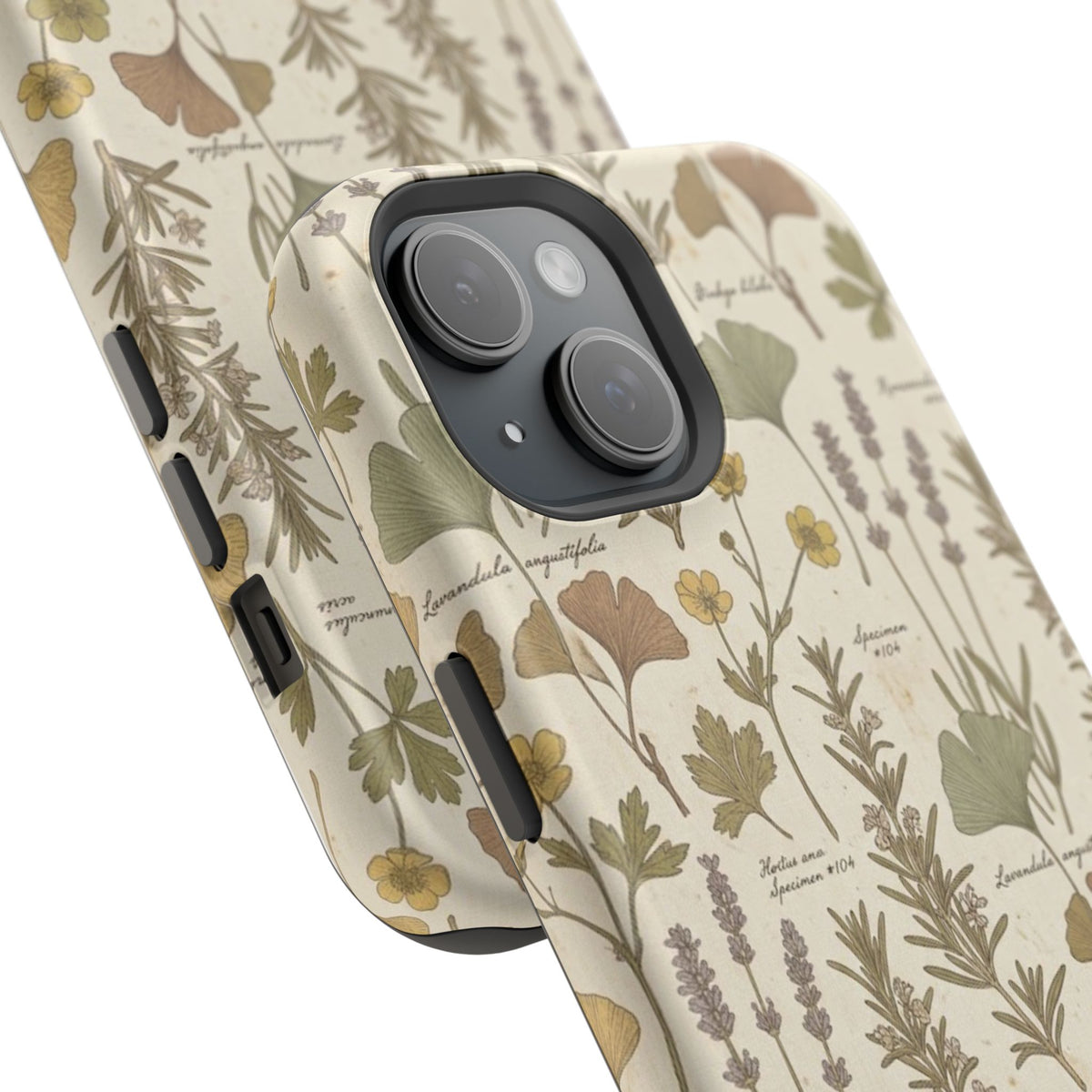 Vintage Herb Floral Pattern - Impact Resistant Phone Case