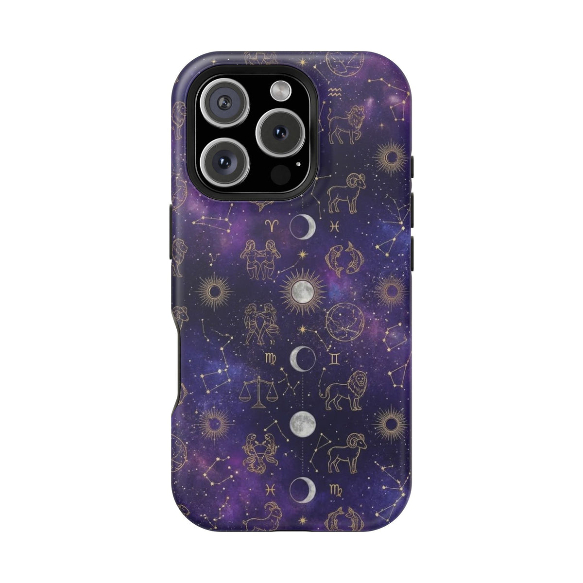 Zodiac Constellation & Moon Phases - Impact-Resistant Phone Case