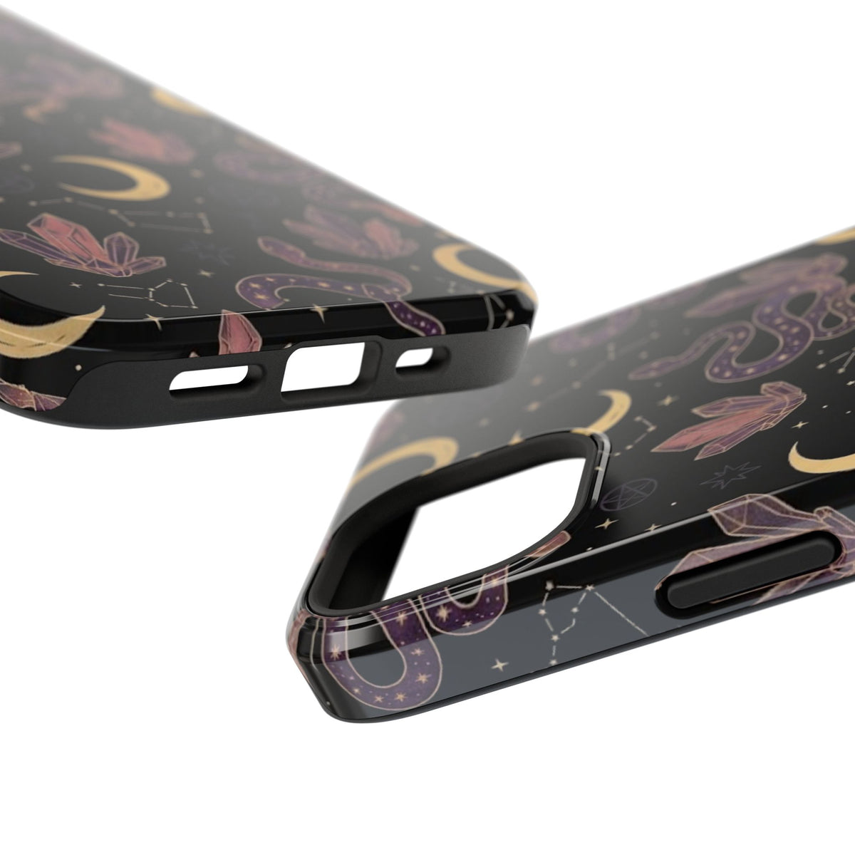 Mystic Moon & Crystal Phone Case — Impact-Resistant Protective Cover