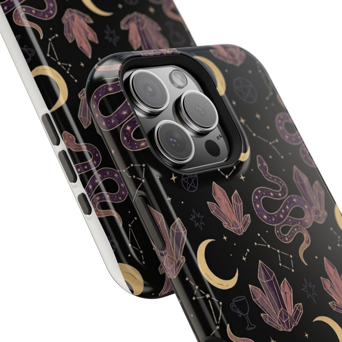 Mystic Moon & Crystal Phone Case — Impact-Resistant Protective Cover