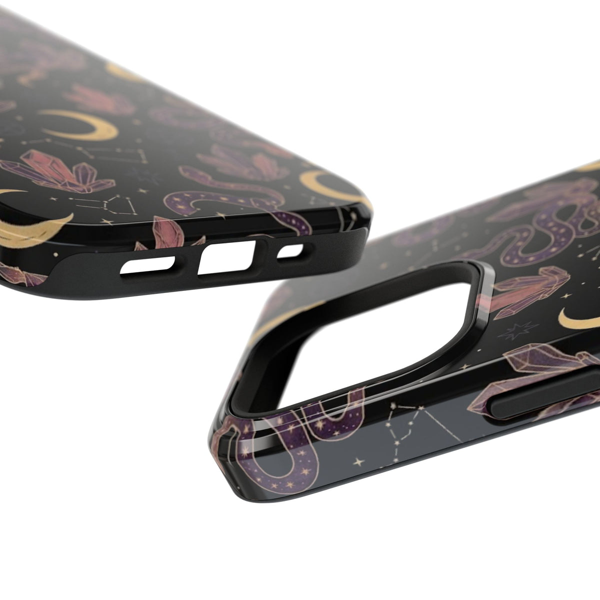 Mystic Moon & Crystal Phone Case — Impact-Resistant Protective Cover