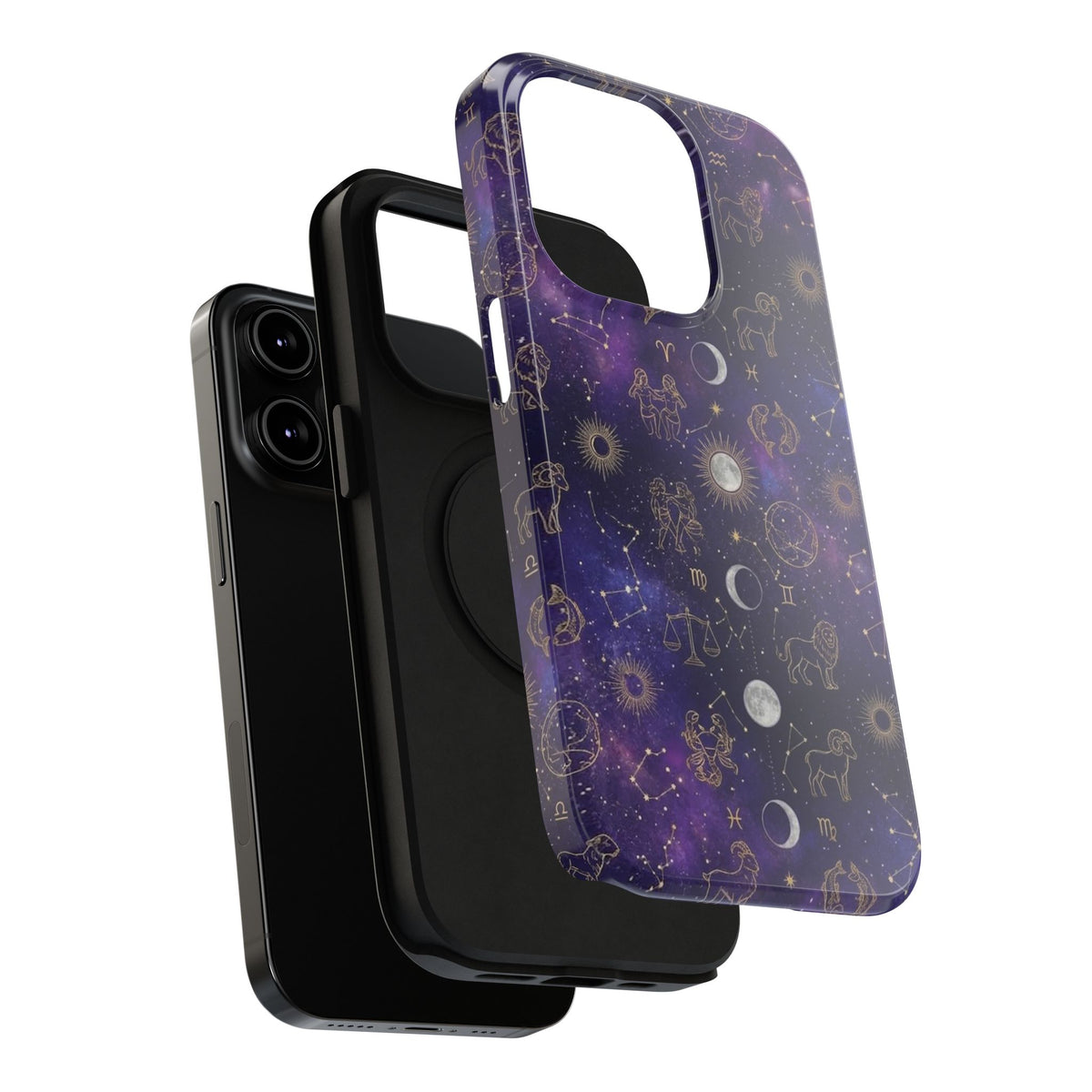 Zodiac Constellation & Moon Phases - Impact-Resistant Phone Case