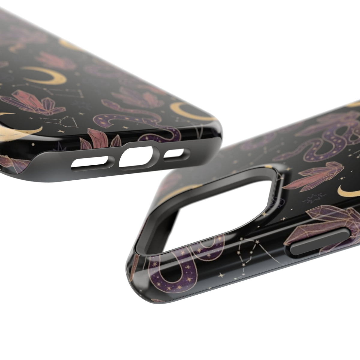 Mystic Moon & Crystal Phone Case — Impact-Resistant Protective Cover