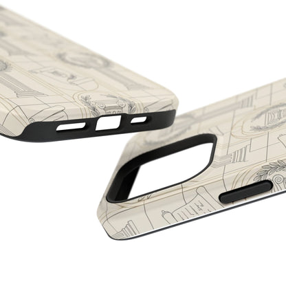 Vintage Column & Laurel Pattern Phone Case