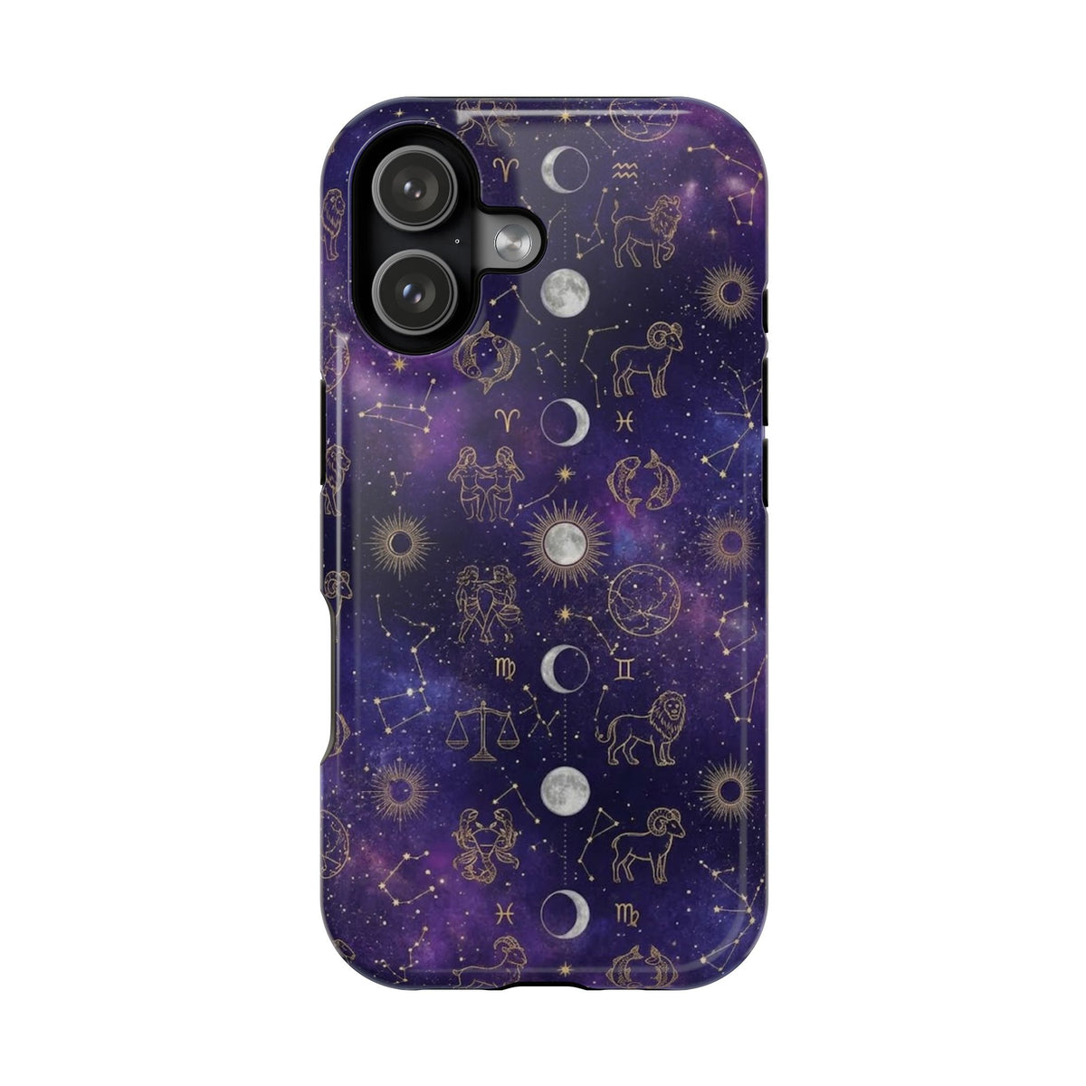 Zodiac Constellation & Moon Phases - Impact-Resistant Phone Case