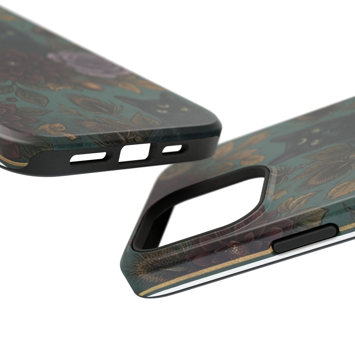 Botanical Black Cat - Impact Resistant Phone Case