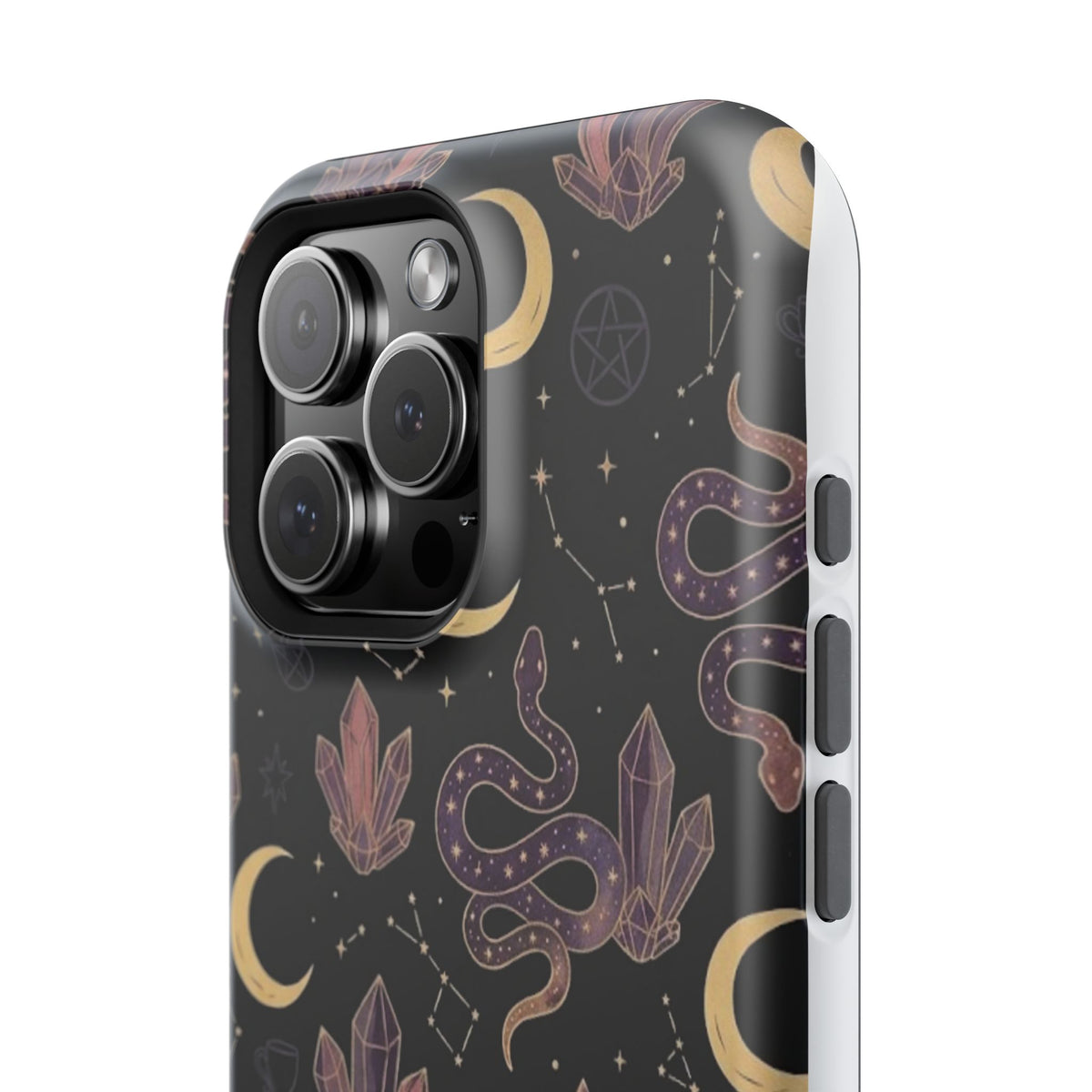 Mystic Moon & Crystal Phone Case — Impact-Resistant Protective Cover