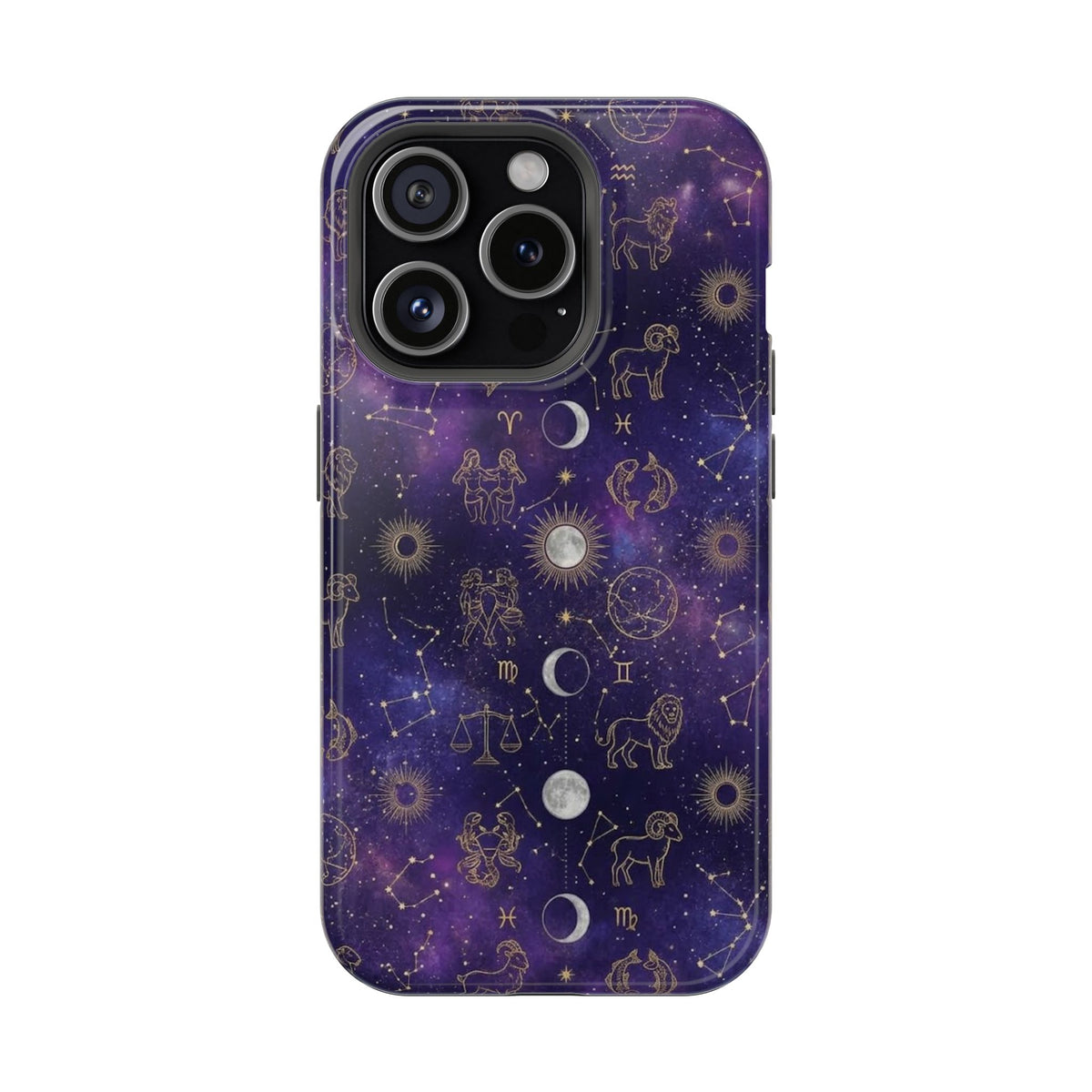 Zodiac Constellation & Moon Phases - Impact-Resistant Phone Case