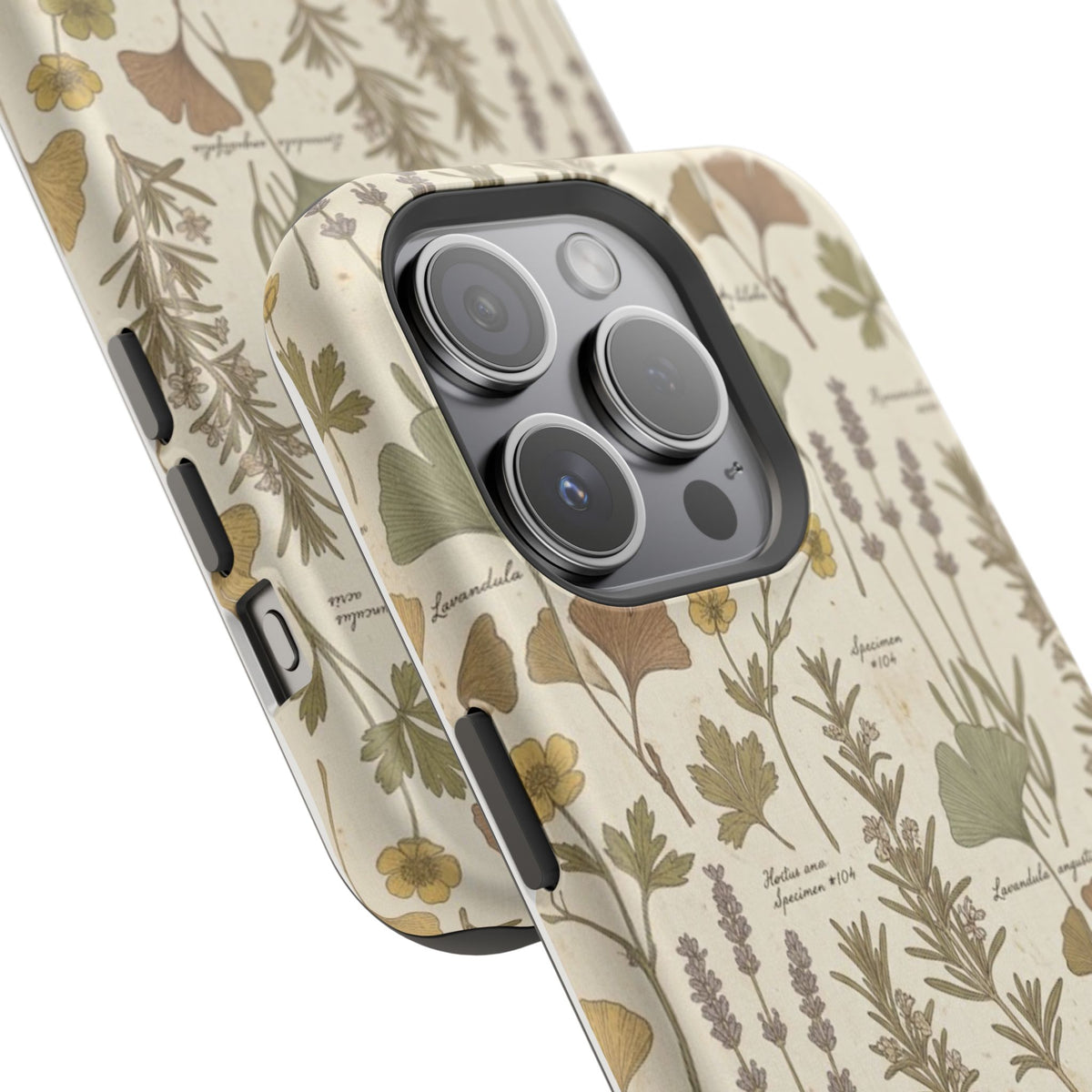 Vintage Herb Floral Pattern - Impact Resistant Phone Case