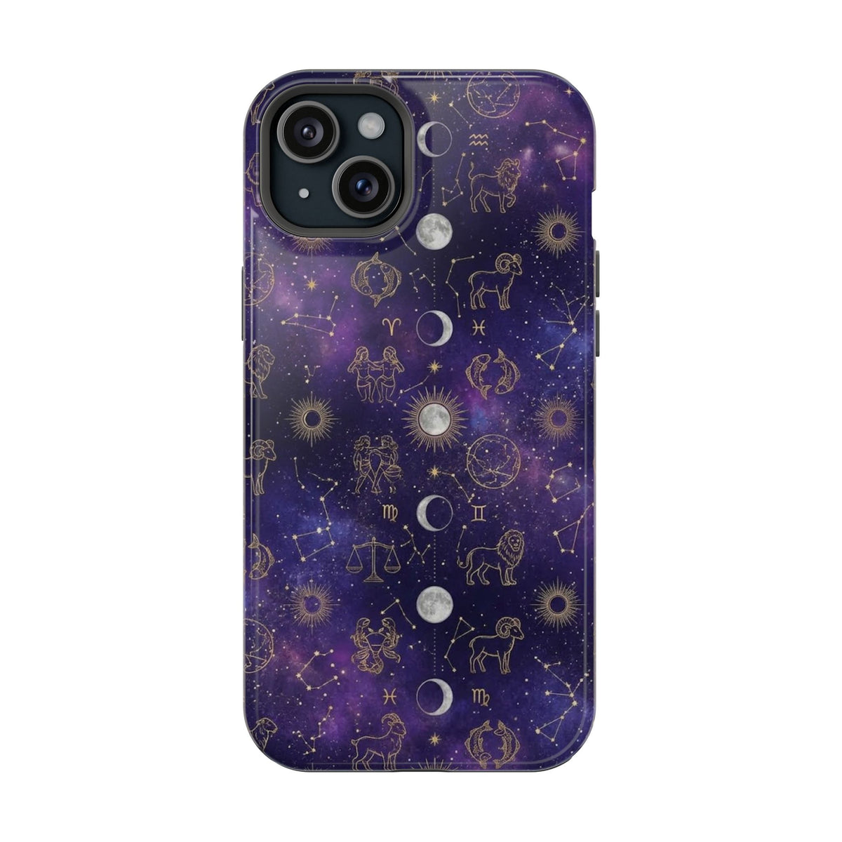 Zodiac Constellation & Moon Phases - Impact-Resistant Phone Case
