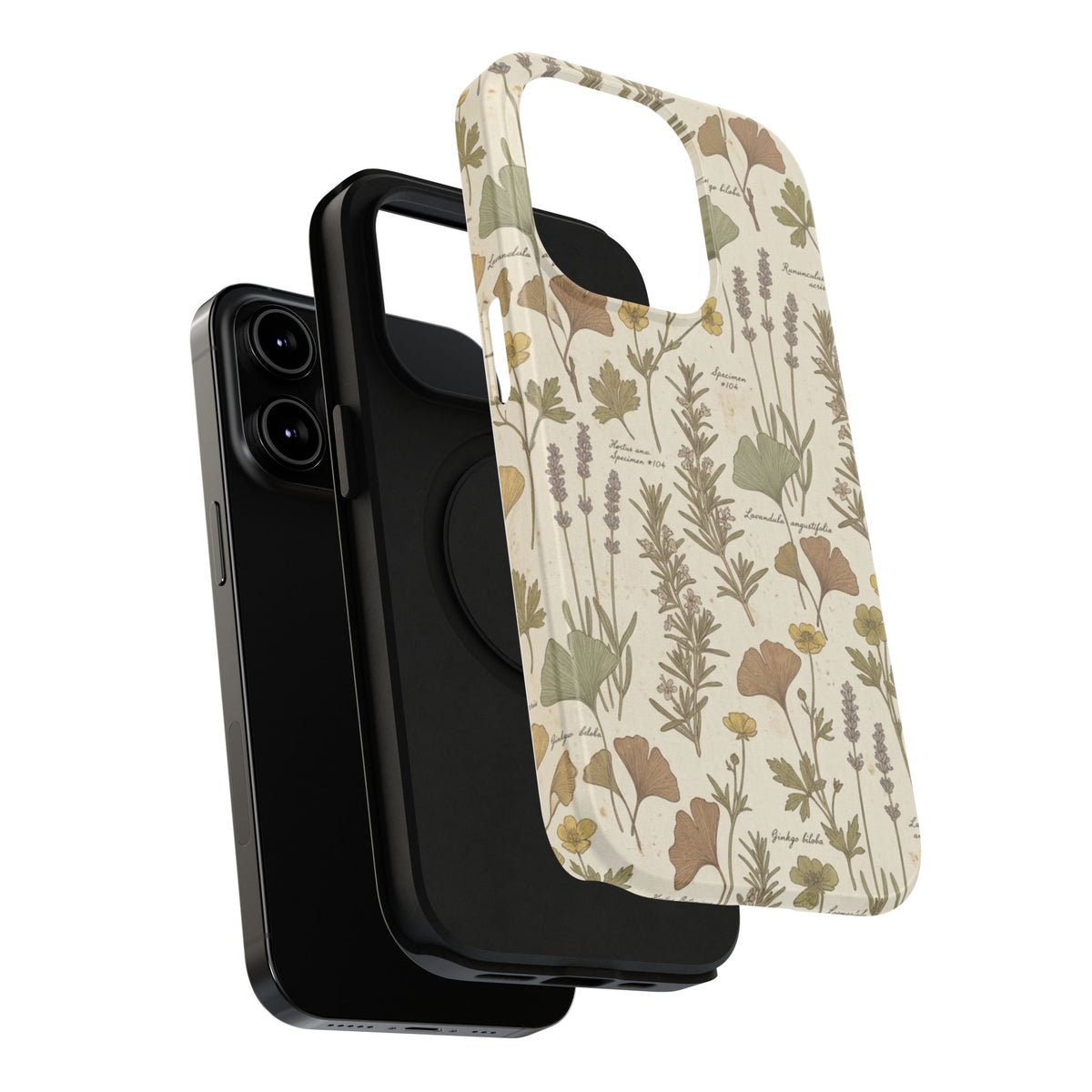 Vintage Herb Floral Pattern - Impact Resistant Phone Case