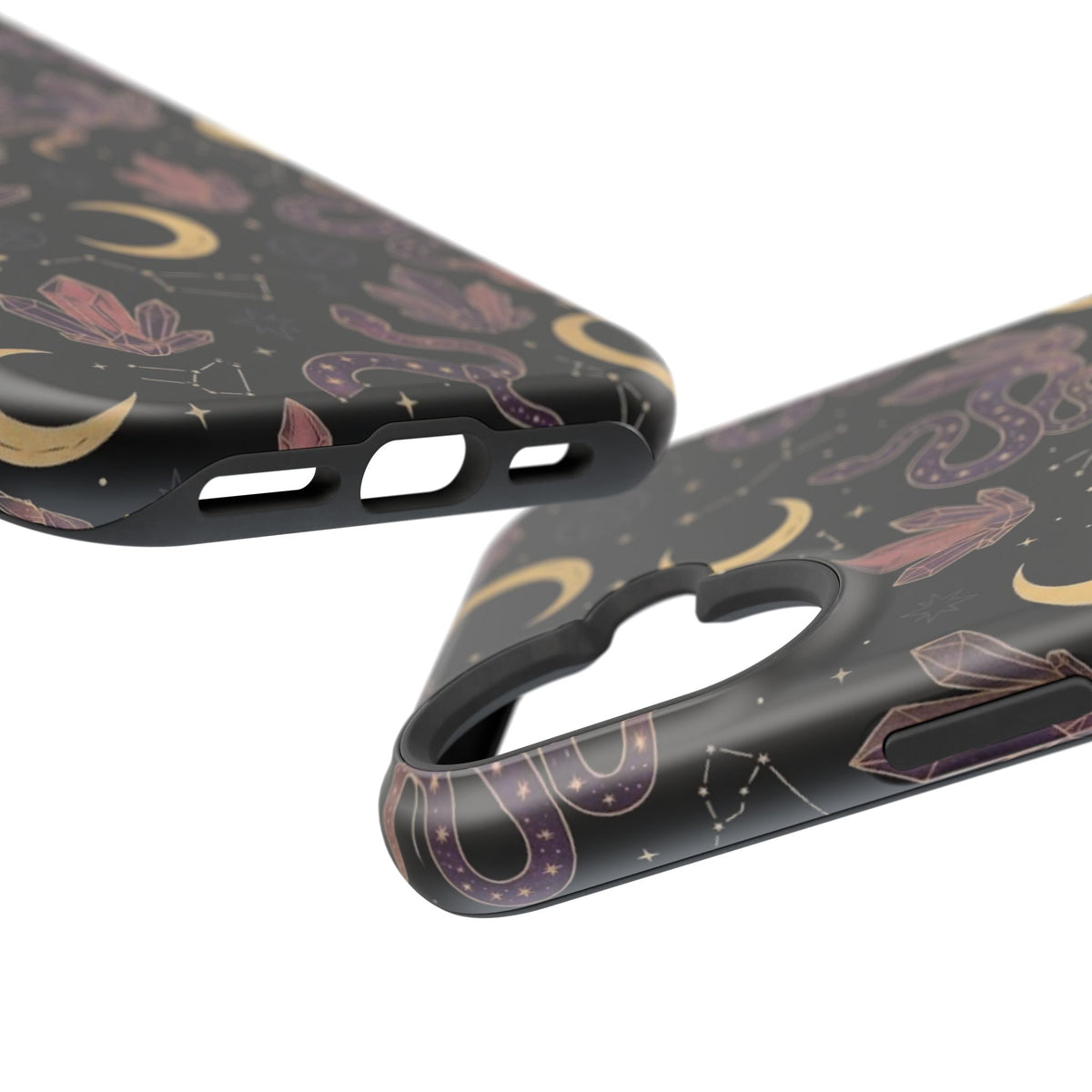 Mystic Moon & Crystal Phone Case — Impact-Resistant Protective Cover