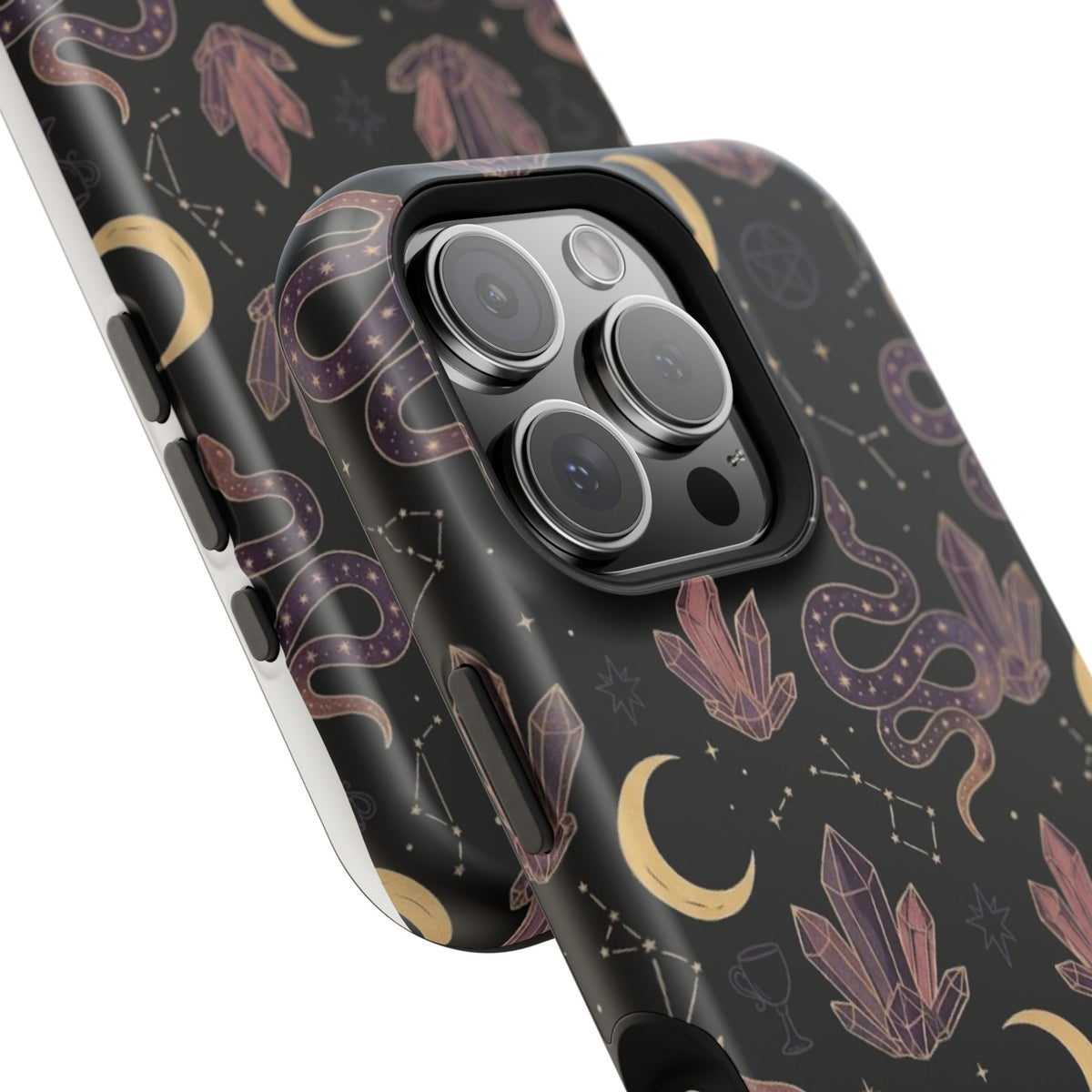 Mystic Moon & Crystal Phone Case — Impact-Resistant Protective Cover