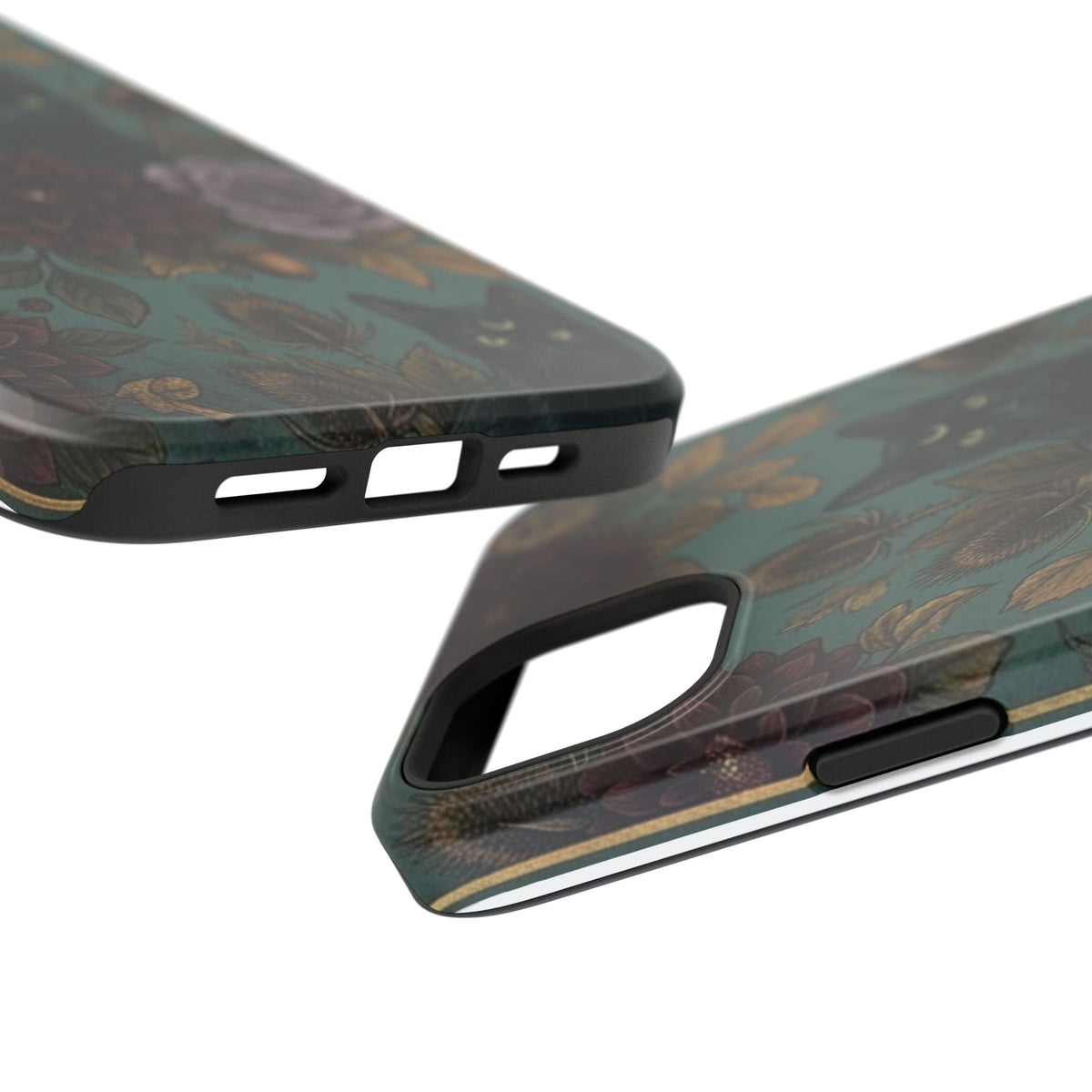 Botanical Black Cat - Impact Resistant Phone Case