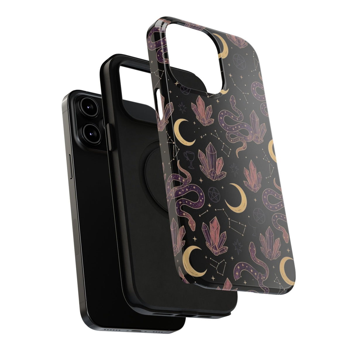 Mystic Moon & Crystal Phone Case — Impact-Resistant Protective Cover