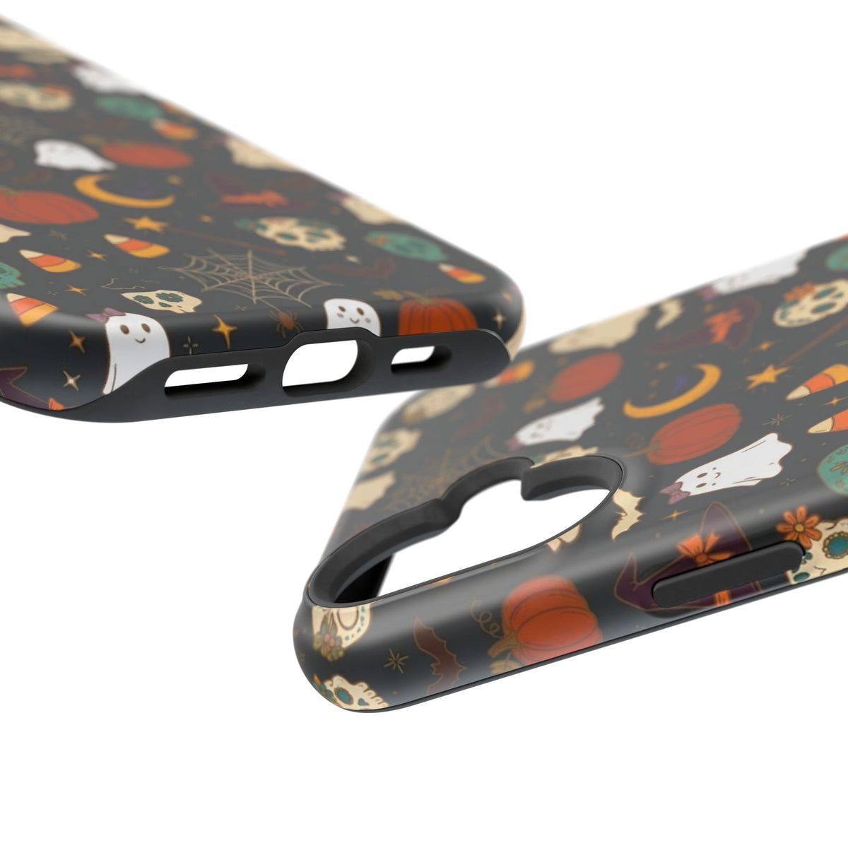 Ghosts, Pumpkins & Skulls Pattern - Impact Resistant Phone Case