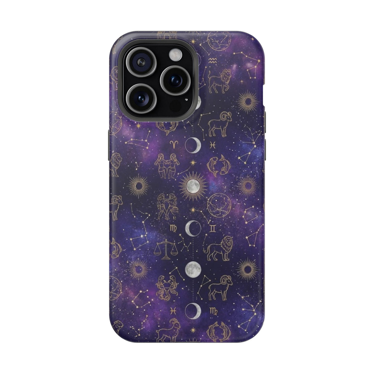Zodiac Constellation & Moon Phases - Impact-Resistant Phone Case