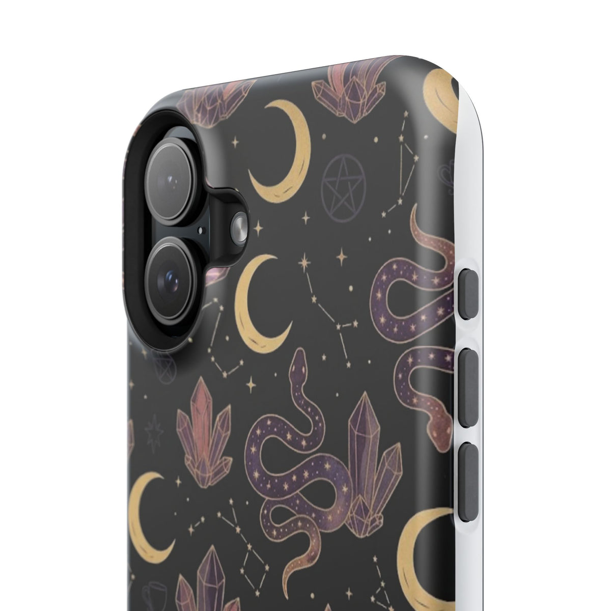 Mystic Moon & Crystal Phone Case — Impact-Resistant Protective Cover
