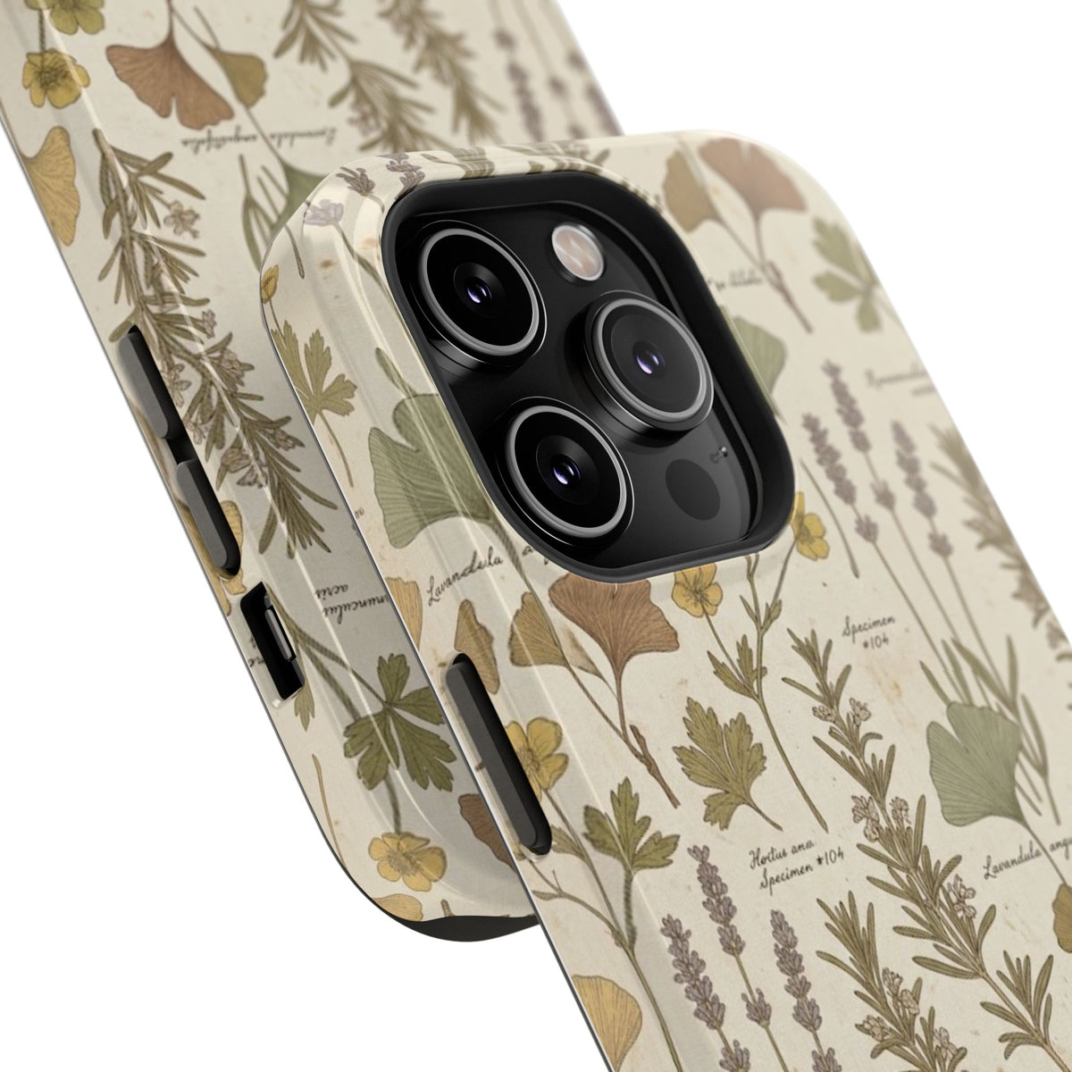 Vintage Herb Floral Pattern - Impact Resistant Phone Case