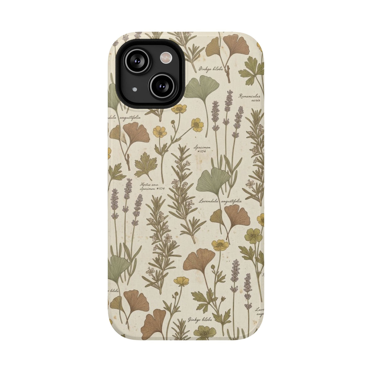 Vintage Herb Floral Pattern - Impact Resistant Phone Case