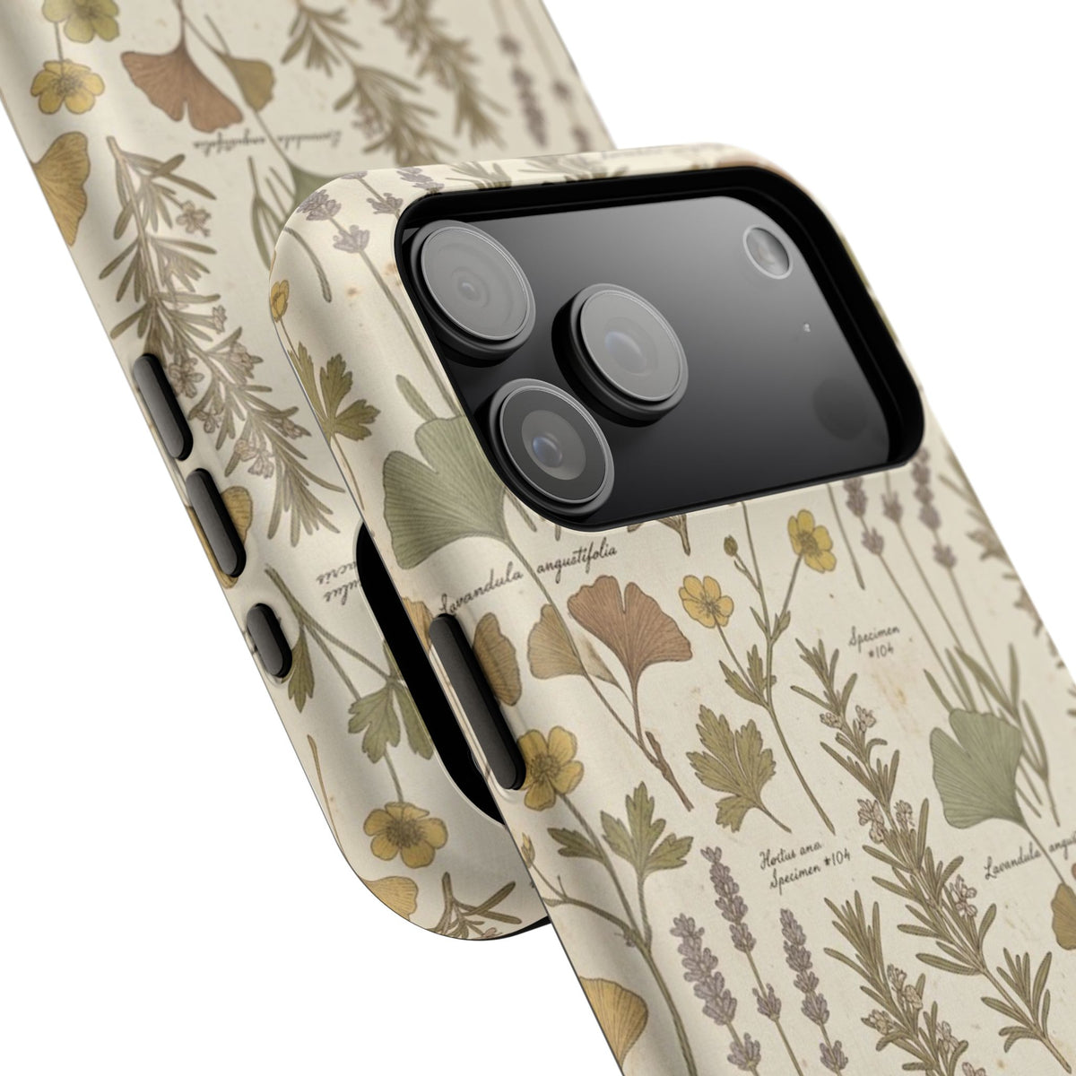 Vintage Herb Floral Pattern - Impact Resistant Phone Case