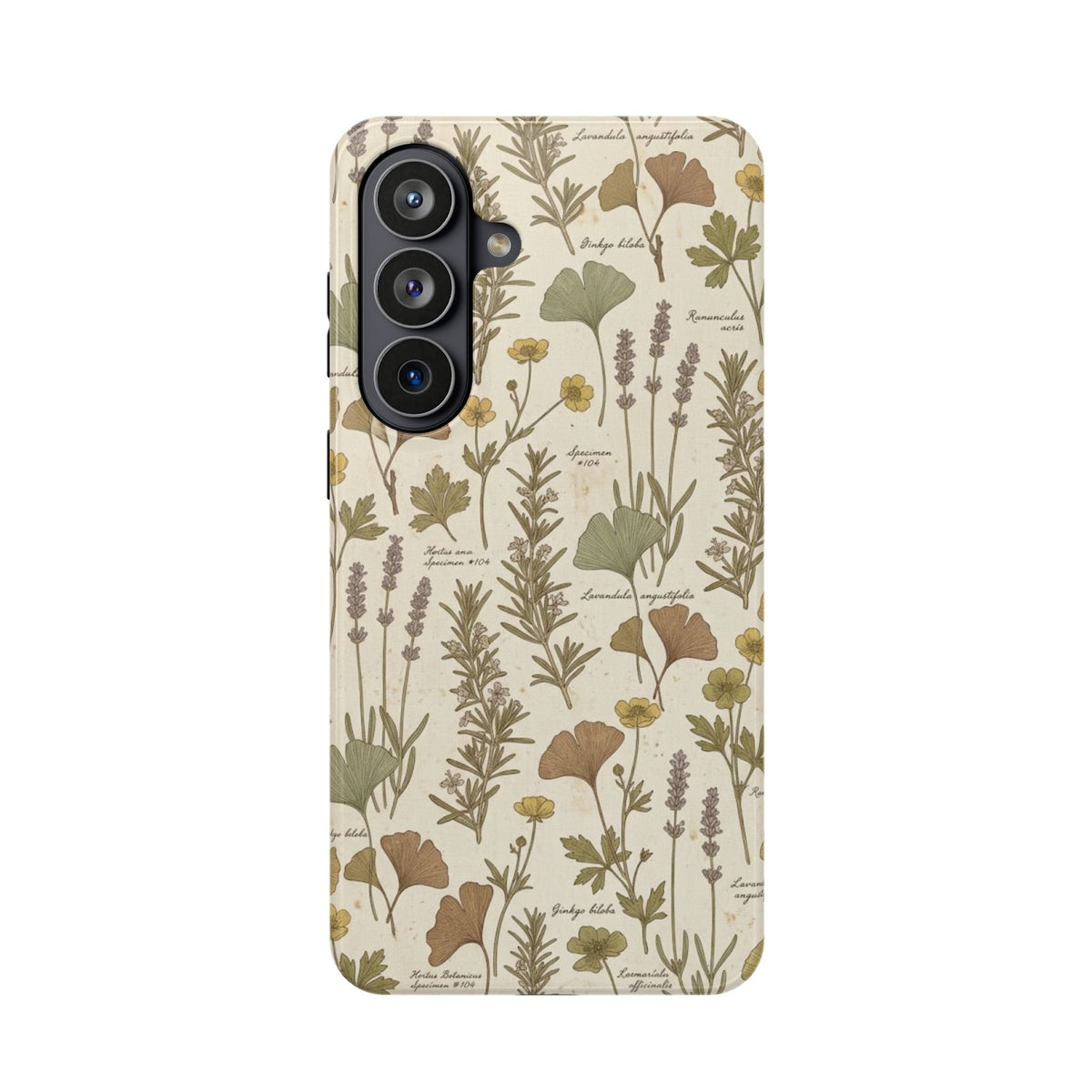 Vintage Herb Floral Pattern - Impact Resistant Phone Case