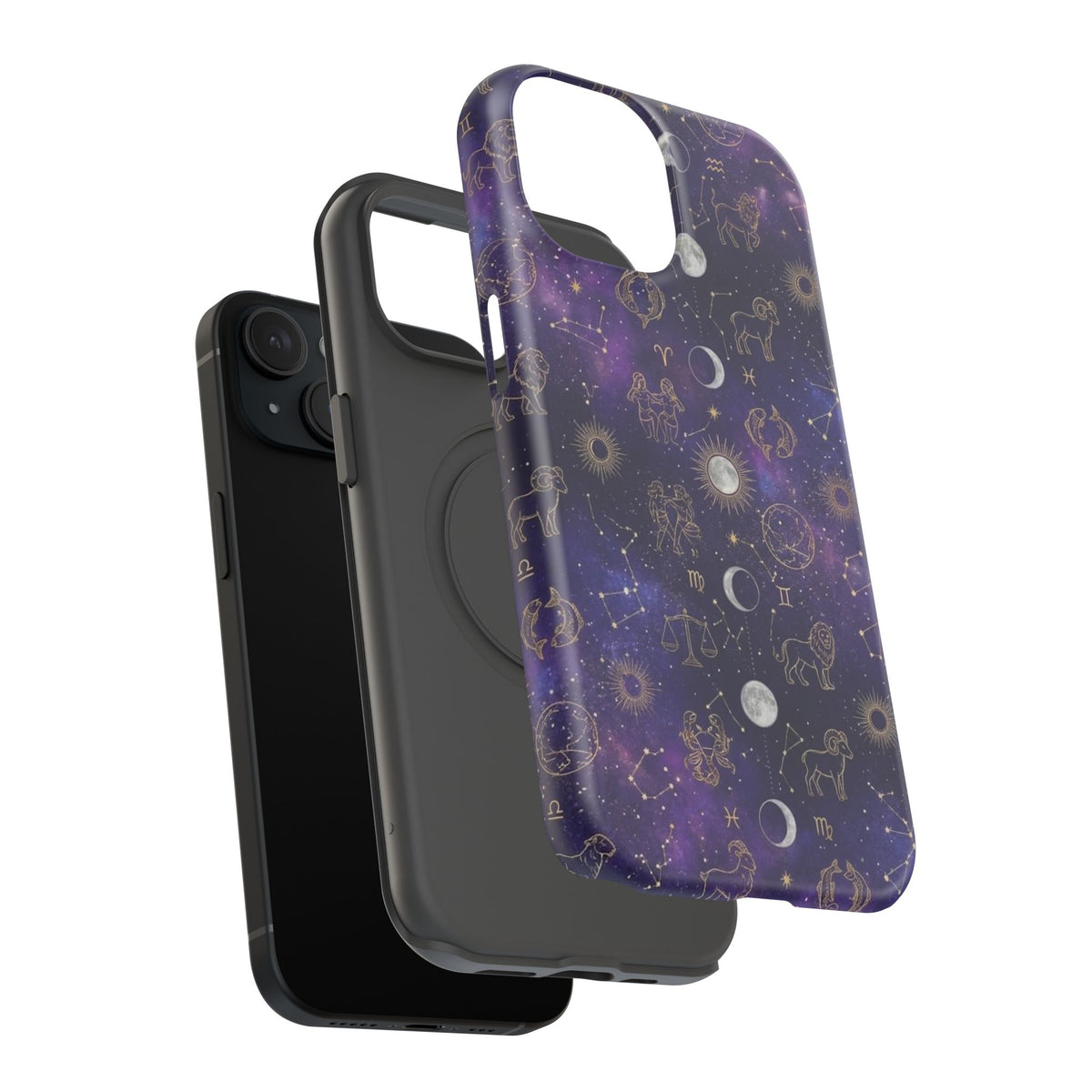 Zodiac Constellation & Moon Phases - Impact-Resistant Phone Case