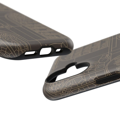 Cat Library Bookshelf Phone Case