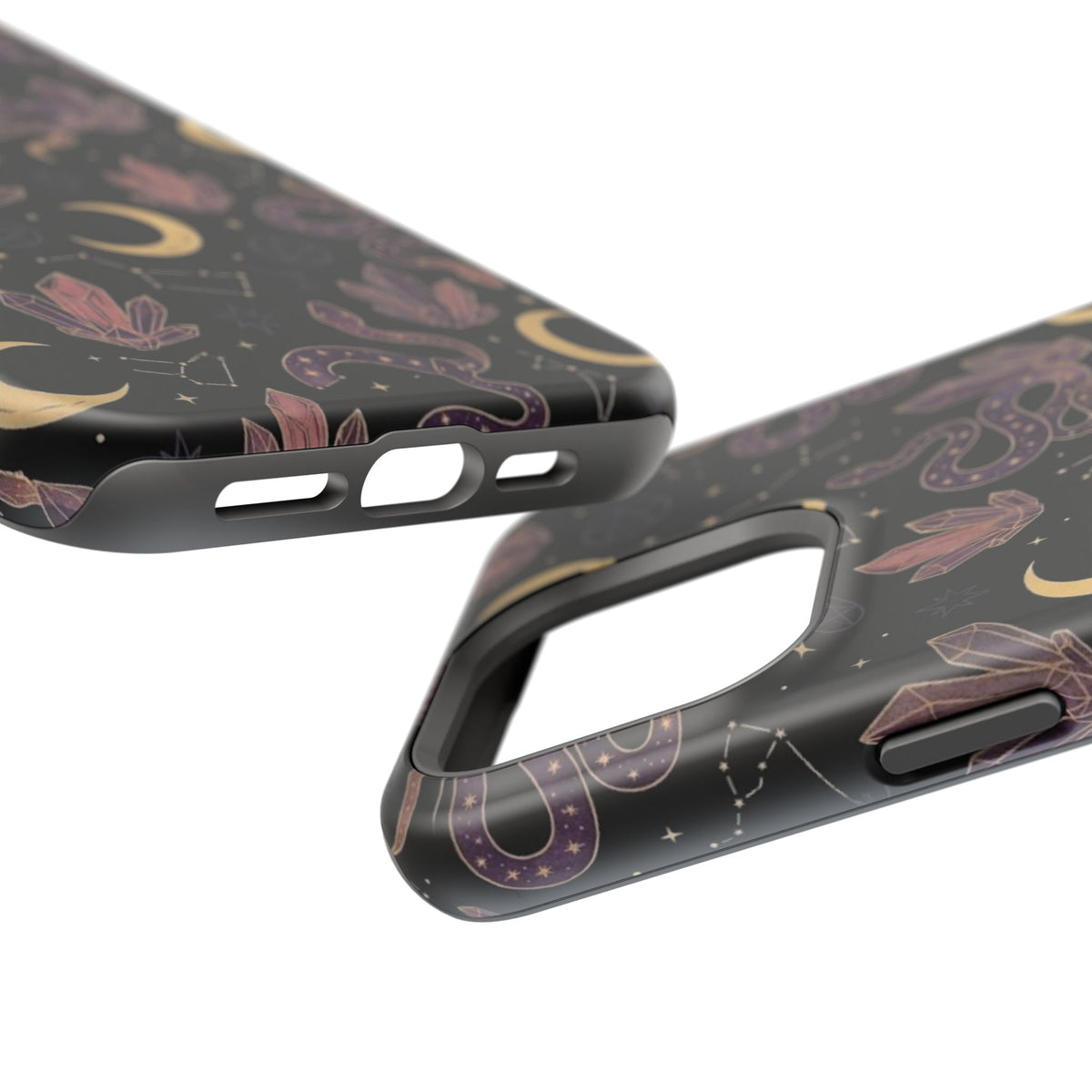 Mystic Moon & Crystal Phone Case — Impact-Resistant Protective Cover
