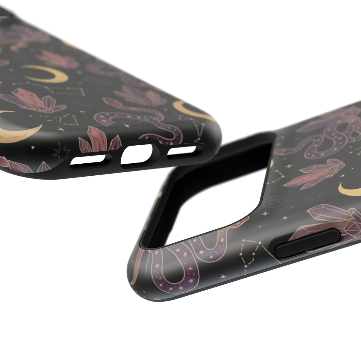 Mystic Moon & Crystal Phone Case — Impact-Resistant Protective Cover