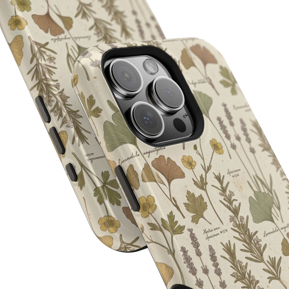 Vintage Herb Floral Pattern - Impact Resistant Phone Case