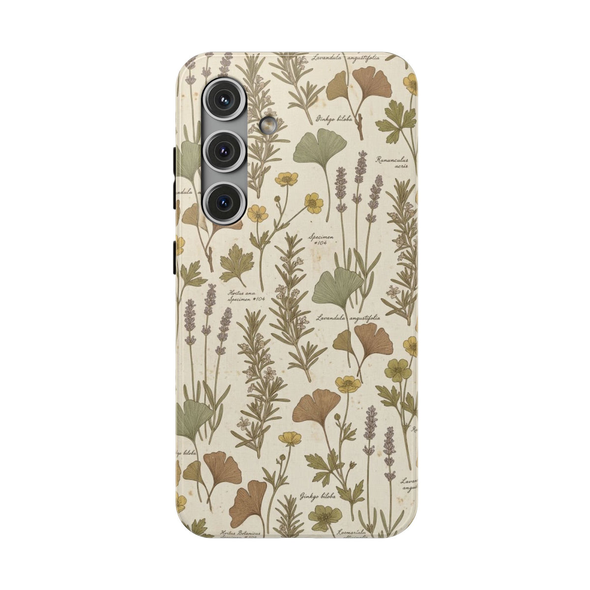 Vintage Herb Floral Pattern - Impact Resistant Phone Case