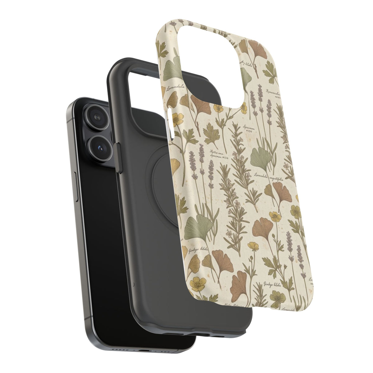 Vintage Herb Floral Pattern - Impact Resistant Phone Case