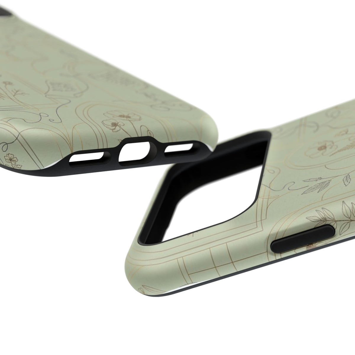 Vintage Botanical Script Design - Impact Resistant Phone Case