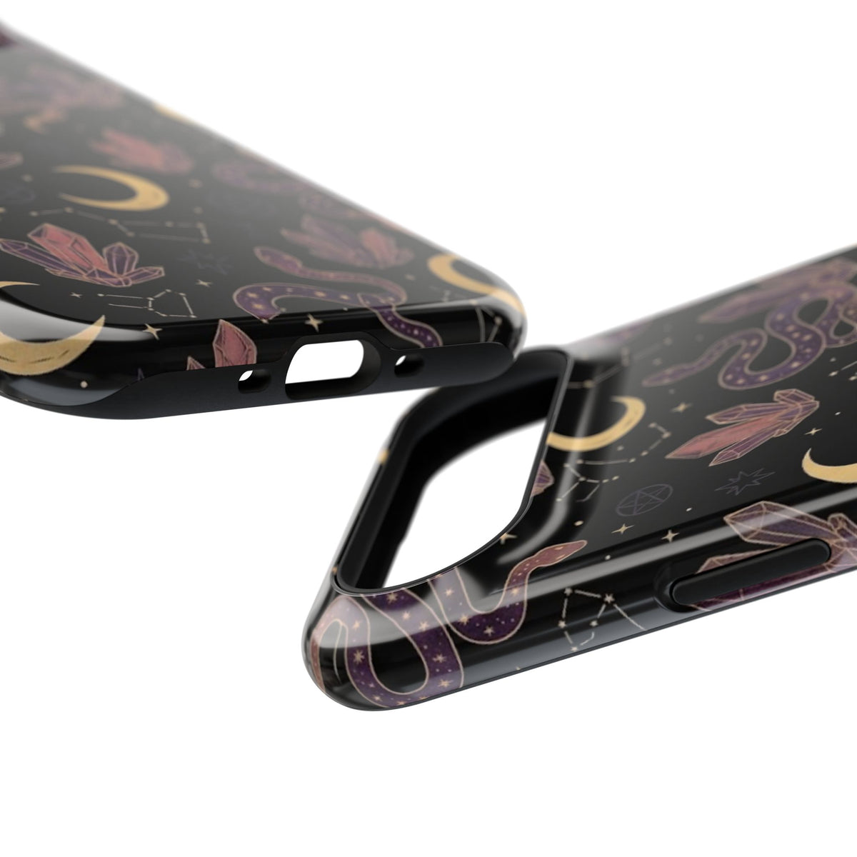 Mystic Moon & Crystal Phone Case — Impact-Resistant Protective Cover