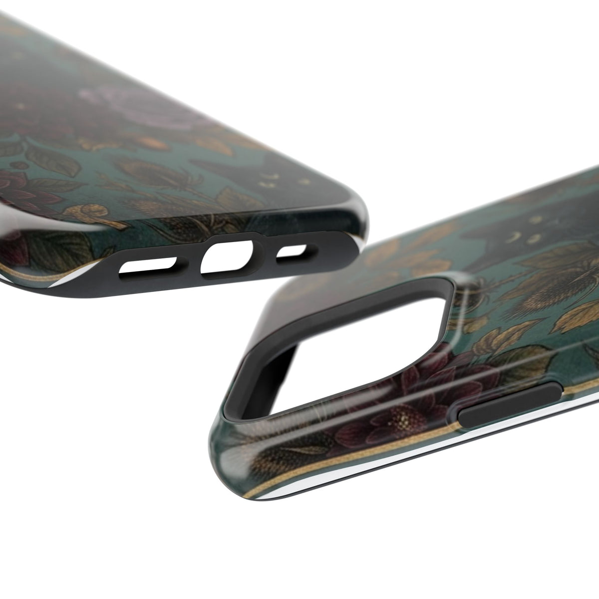 Botanical Black Cat - Impact Resistant Phone Case
