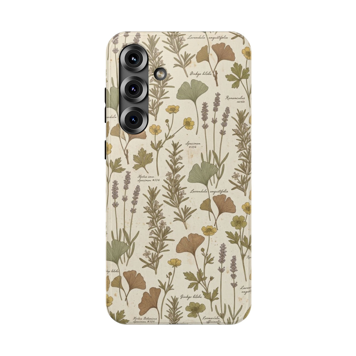 Vintage Herb Floral Pattern - Impact Resistant Phone Case