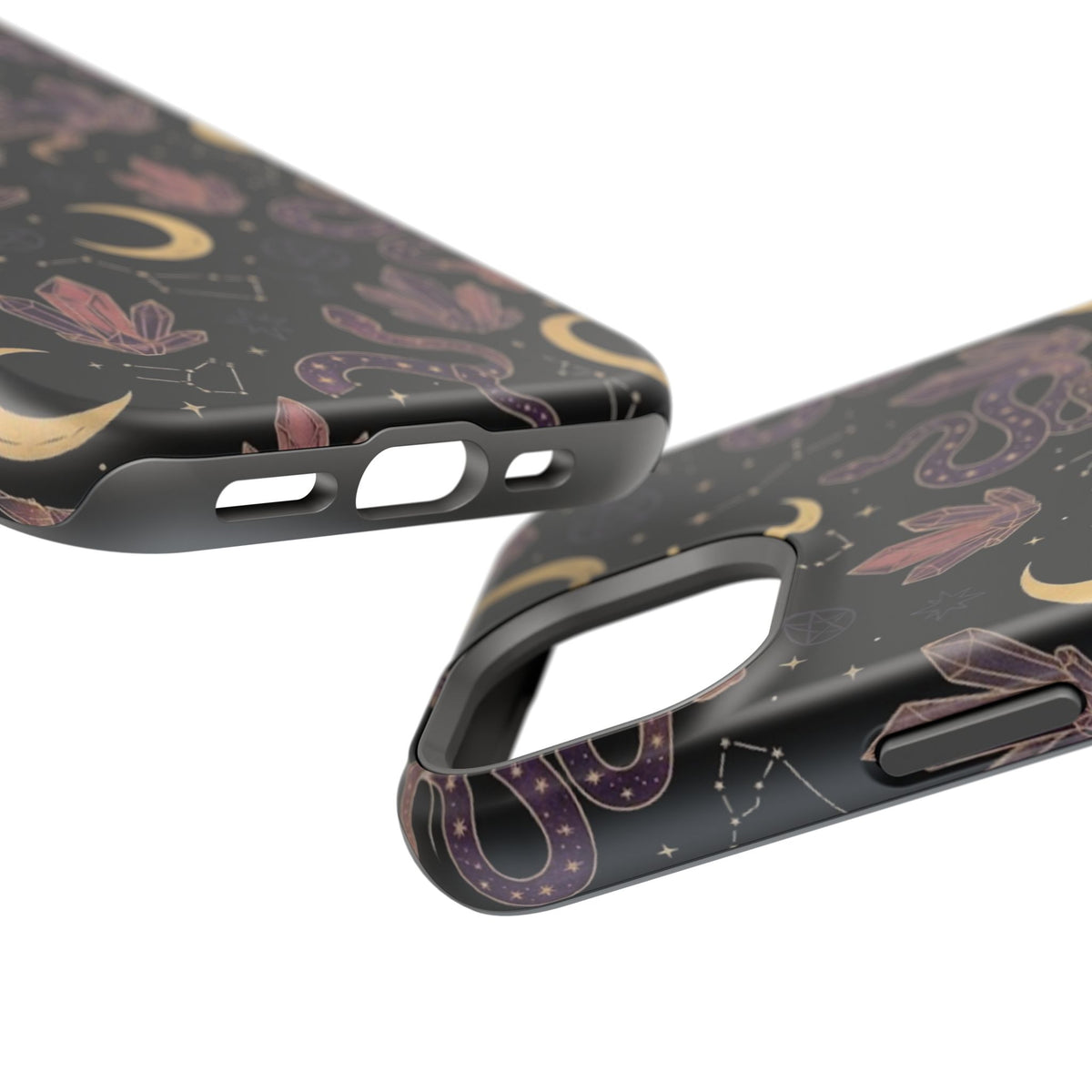 Mystic Moon & Crystal Phone Case — Impact-Resistant Protective Cover