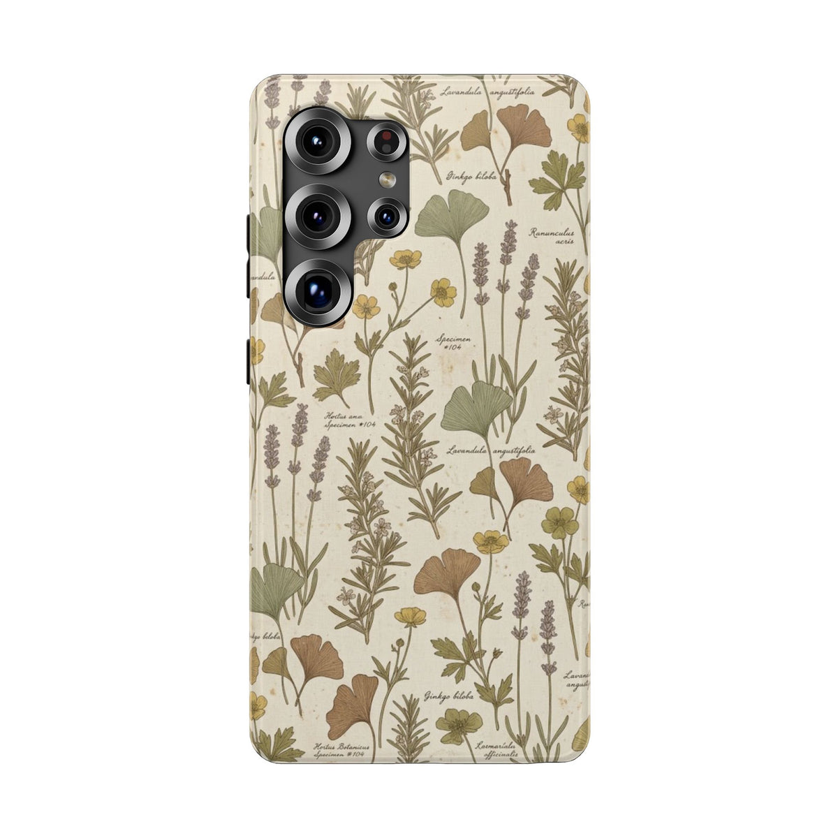 Vintage Herb Floral Pattern - Impact Resistant Phone Case