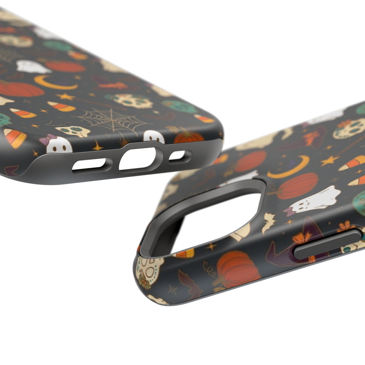 Ghosts, Pumpkins & Skulls Pattern - Impact Resistant Phone Case