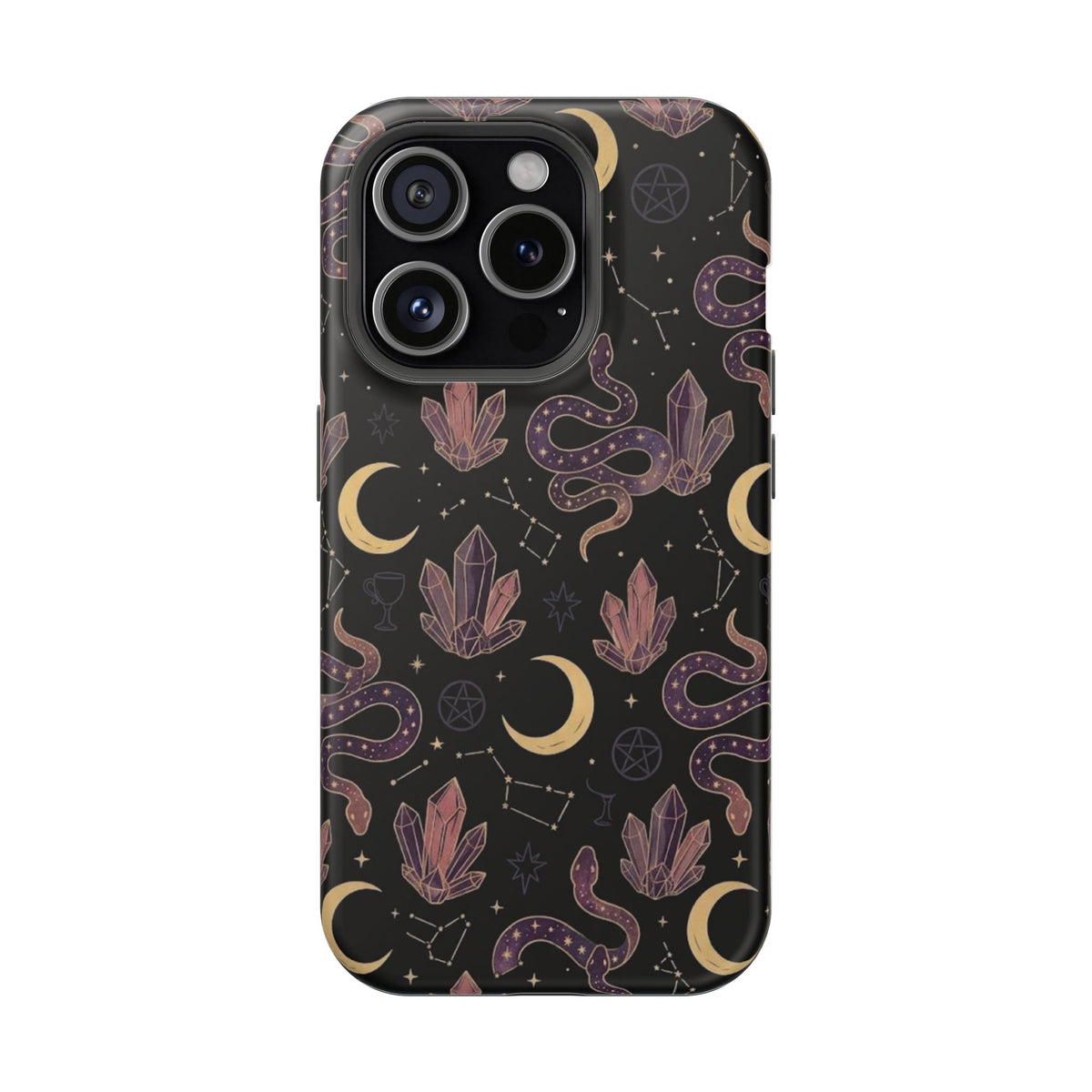 Mystic Moon & Crystal Phone Case — Impact-Resistant Protective Cover