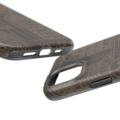 Cat Library Bookshelf Phone Case