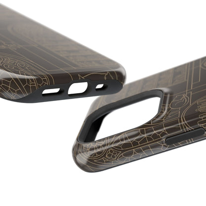 Cat Library Bookshelf Phone Case