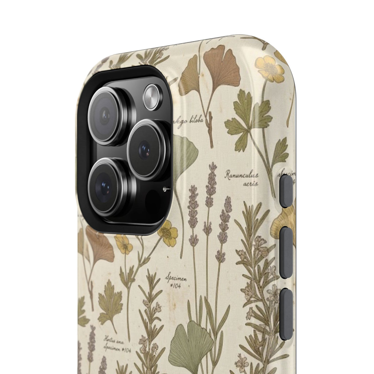 Vintage Herb Floral Pattern - Impact Resistant Phone Case